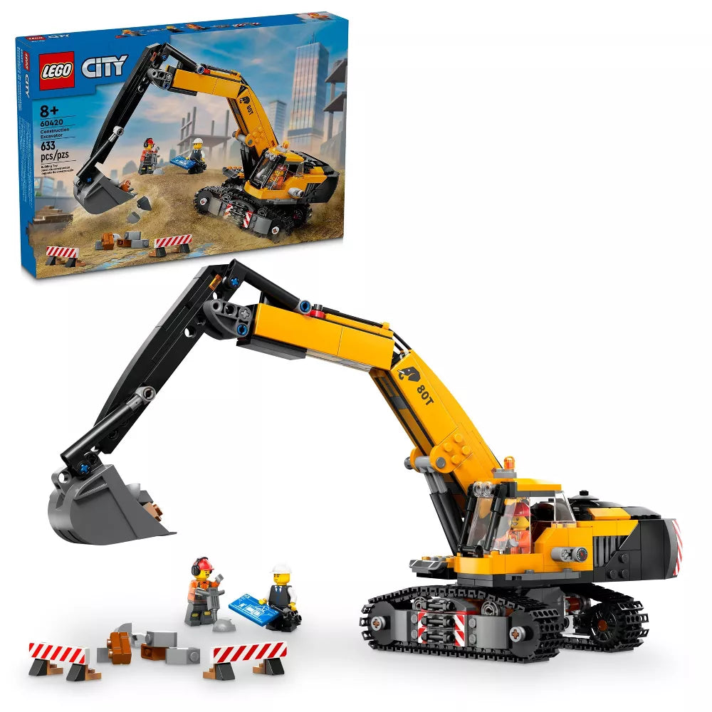 LEGO® City Yellow Construction Excavator Toy (60420)