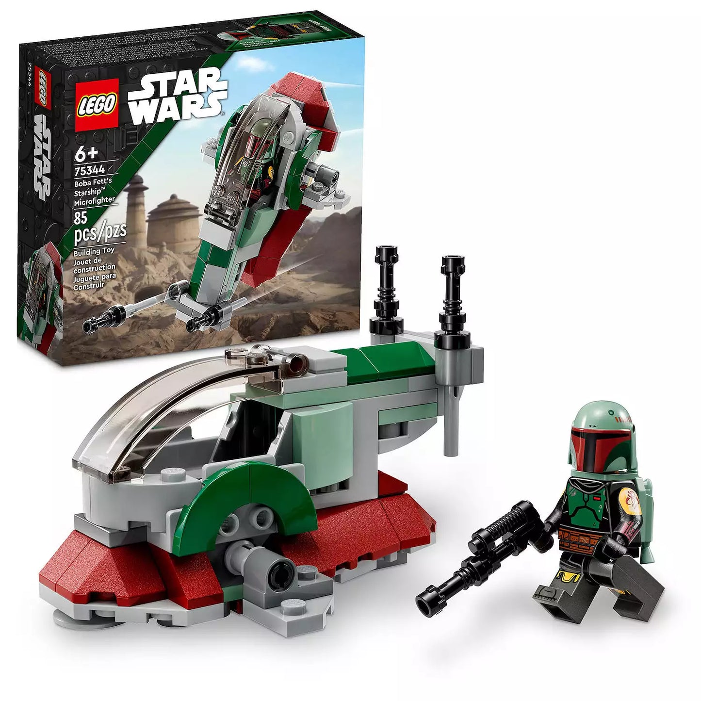 LEGO® Star Wars Boba Fett's Starship Microfighter 75344 Building Toy Set