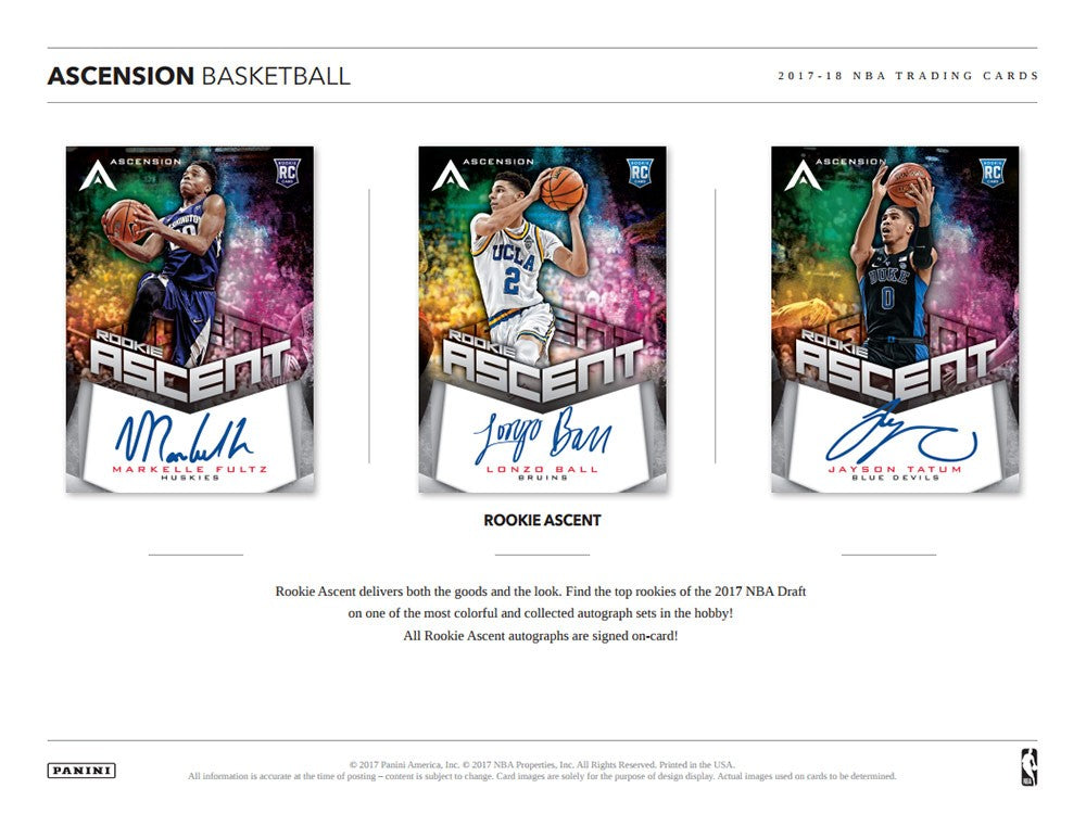 2017/18 Panini Ascension Basketball Hobby Box