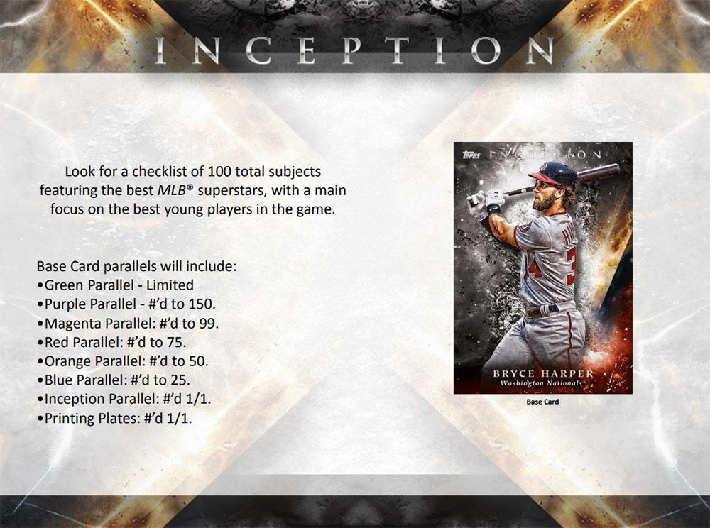 2018 Topps Inception Baseball Hobby Box