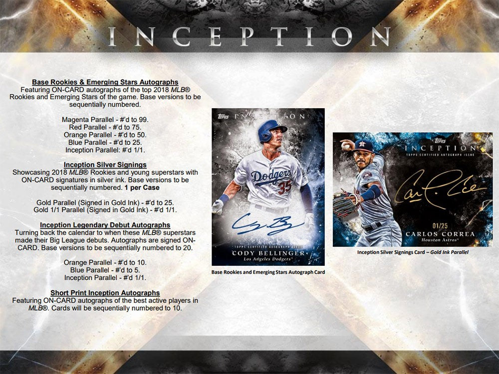 2018 Topps Inception Baseball Hobby Box