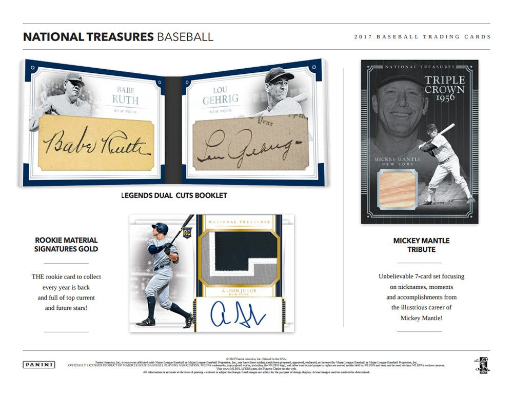 2017 Panini National Treasures Baseball Hobby Box