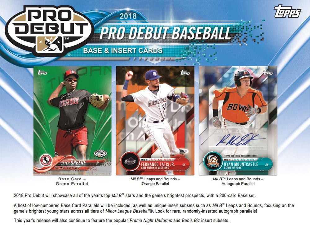 2018 Topps Pro Debut Baseball Hobby Box