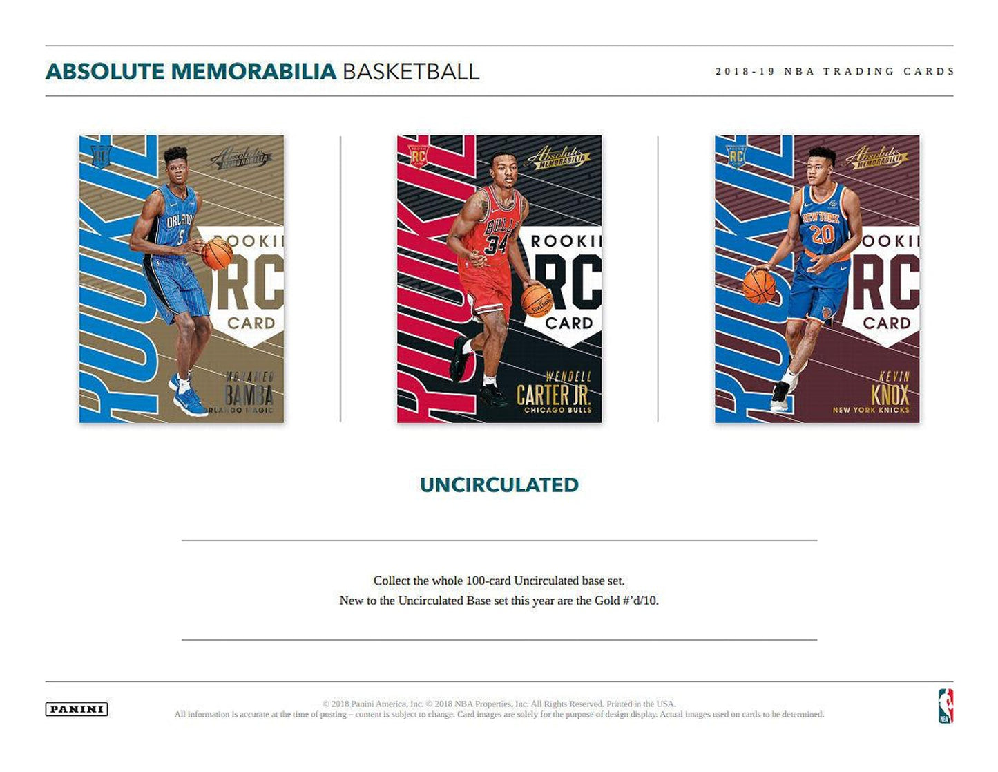 2018/19 Panini Absolute Basketball Hobby Box