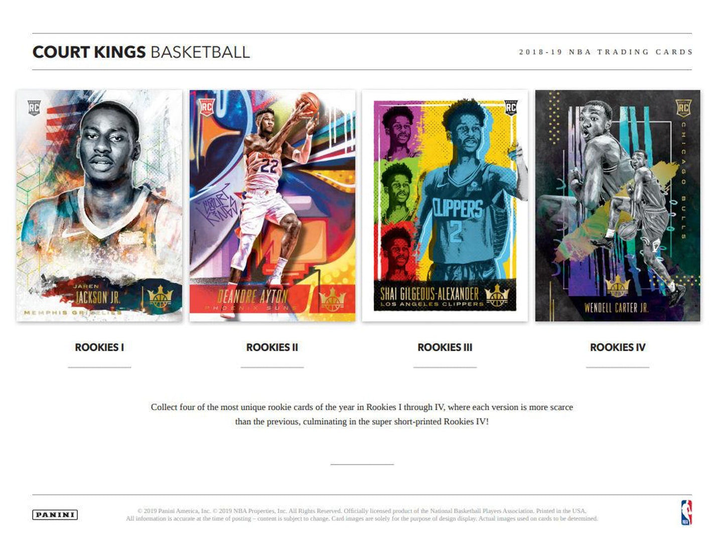 2018/19 Panini Court Kings Basketball Hobby Box