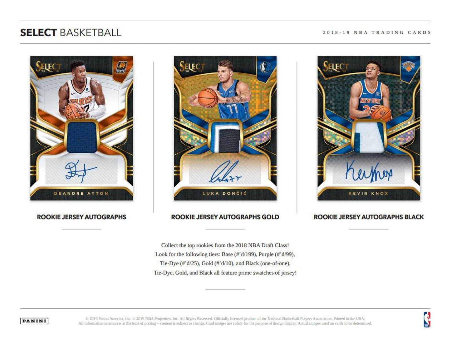 2018/19 Panini Select Basketball Hobby Box