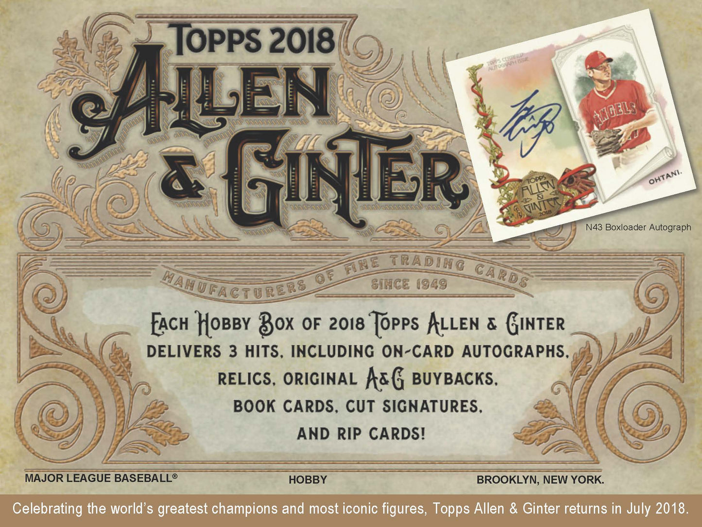 2018 Topps Allen & Ginter Baseball Hobby Box