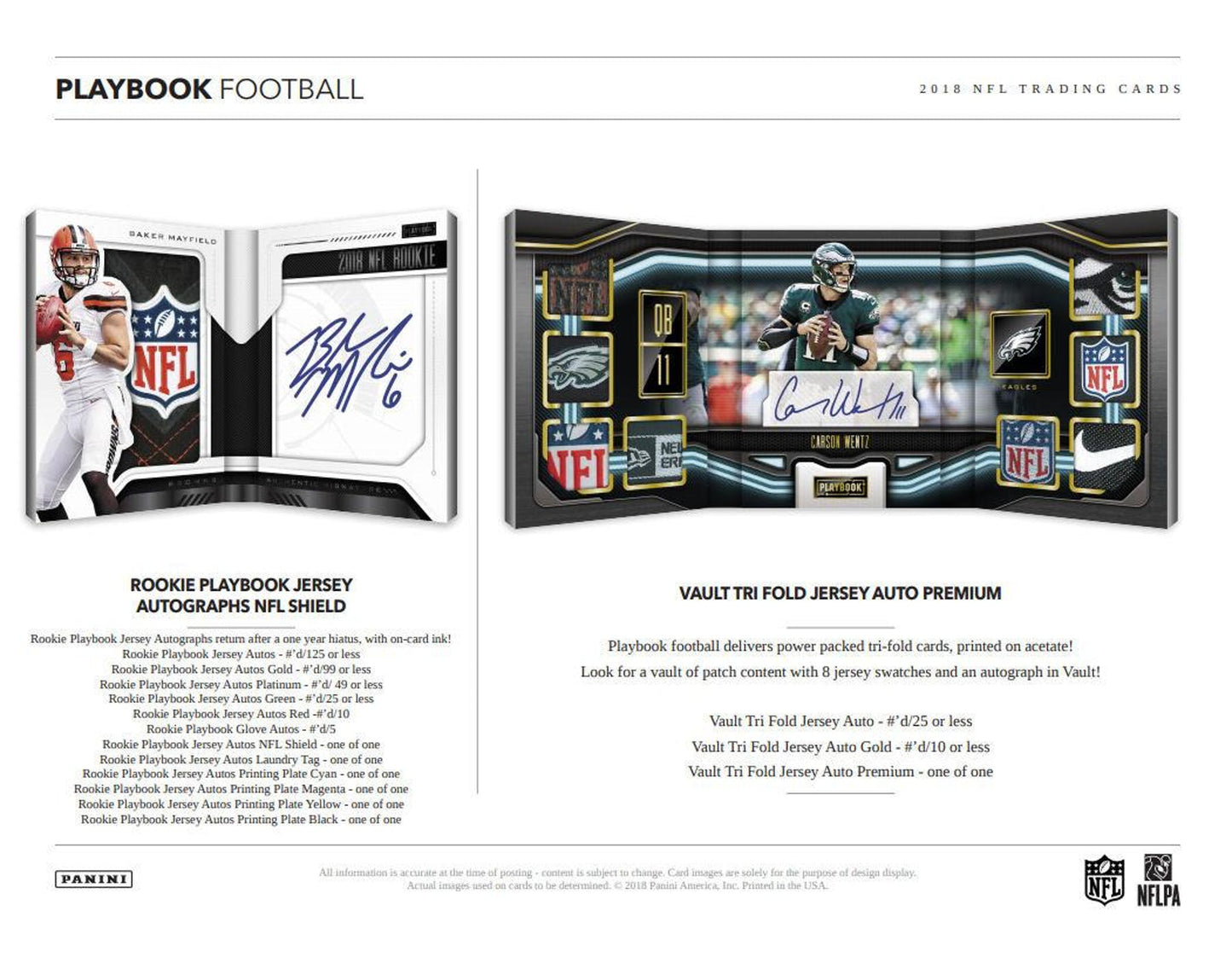 2018 Panini Playbook Football Hobby Box