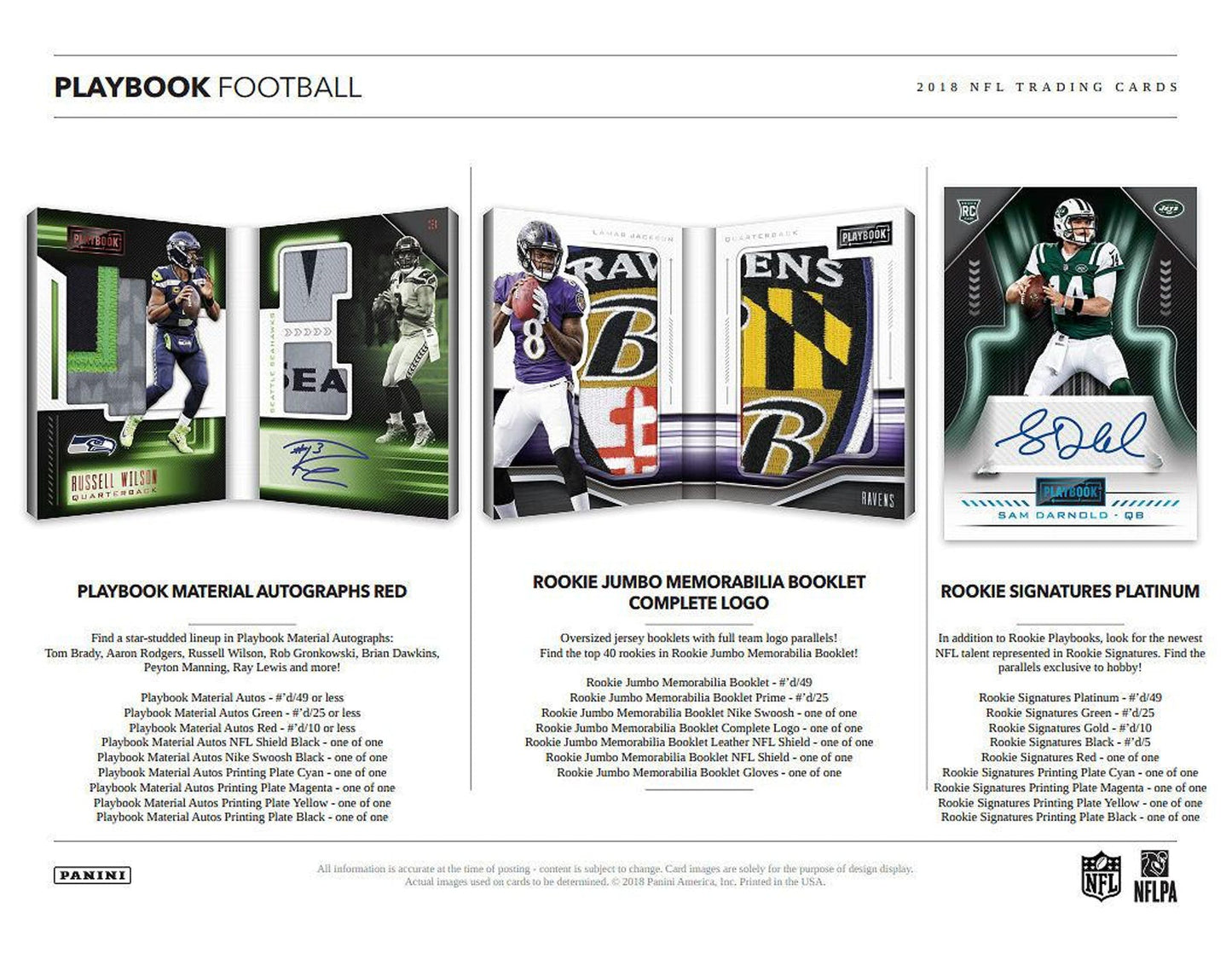 2018 Panini Playbook Football Hobby Box