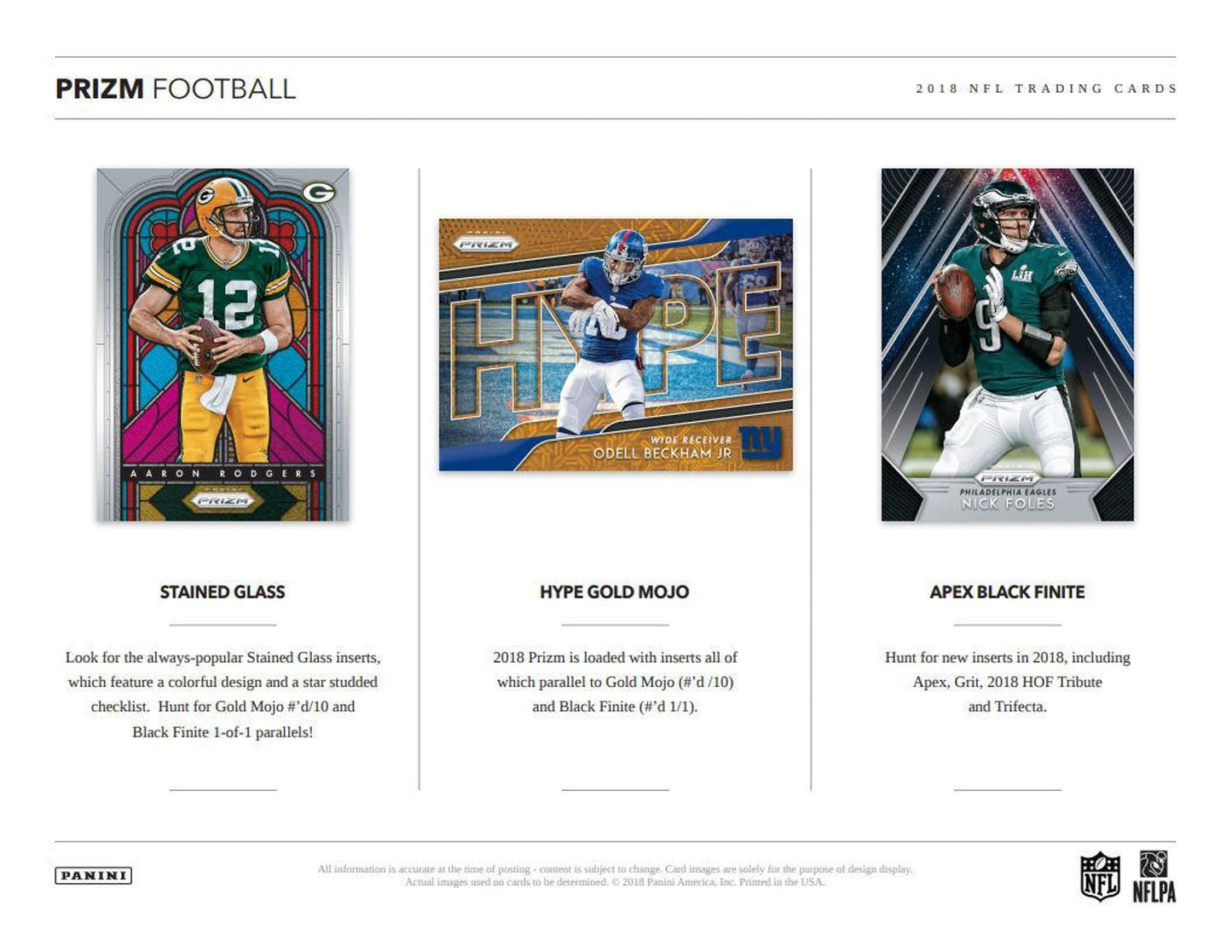 2018 Panini Prizm Football Hobby Box