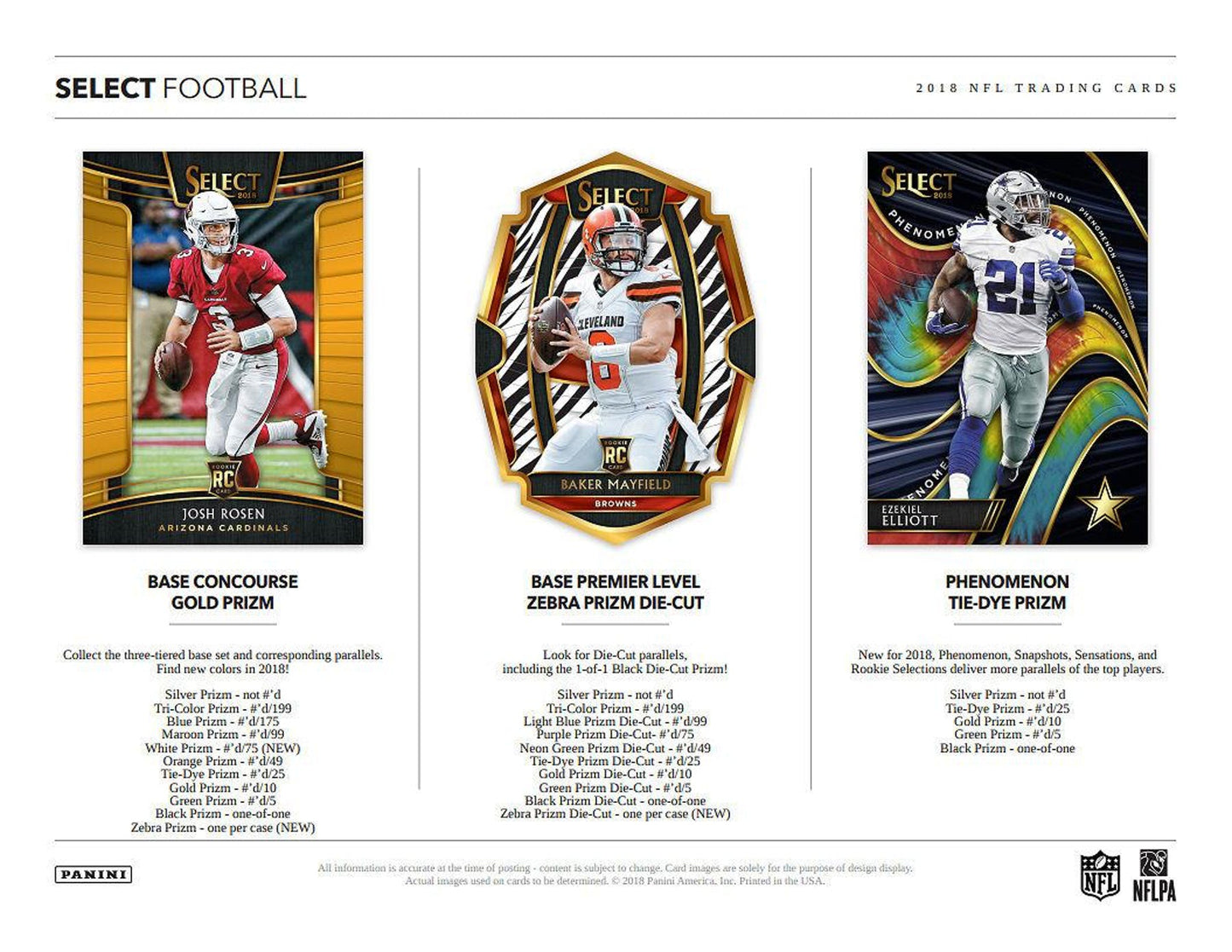 2018 Panini Select Football Hobby Box