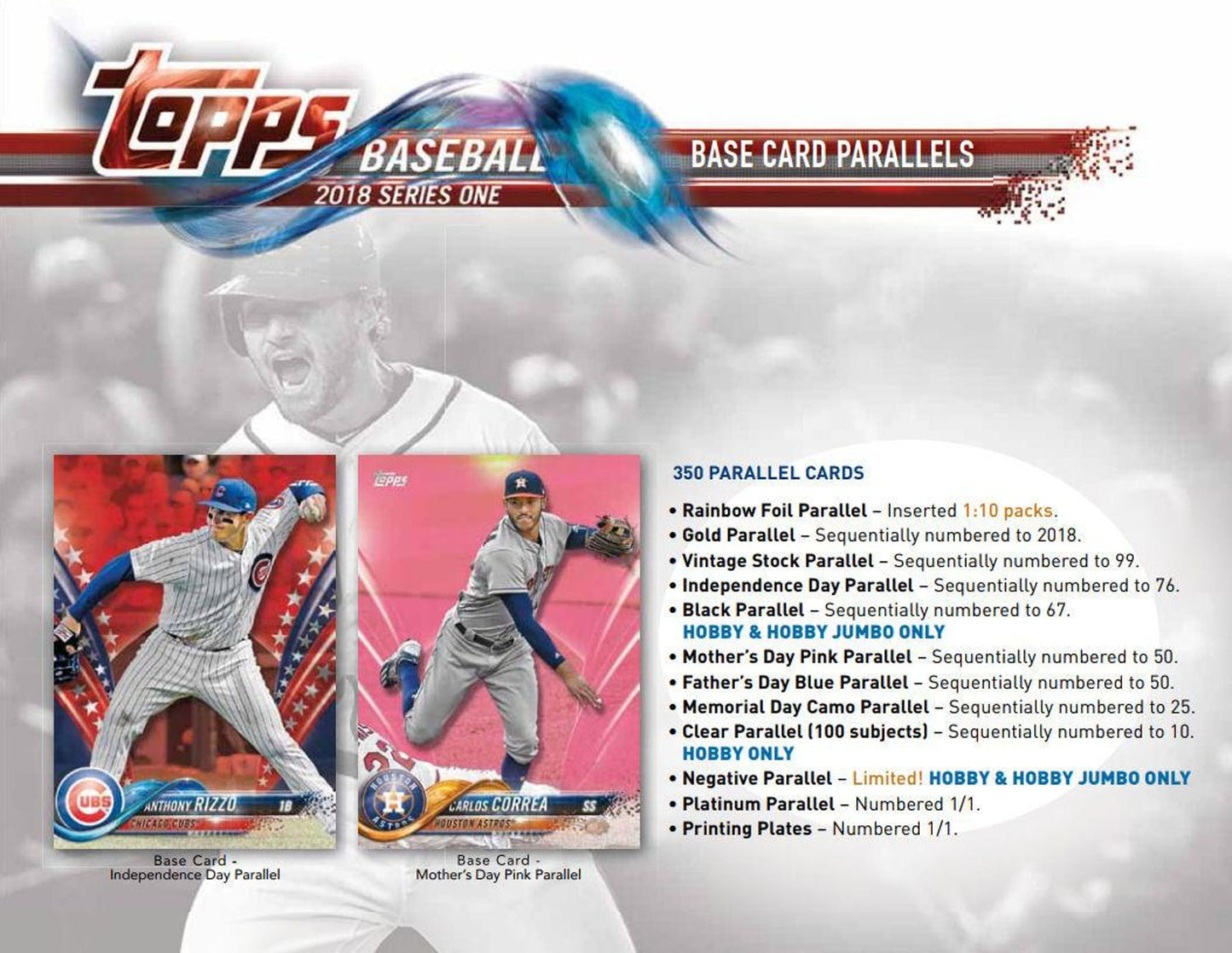 2018 Topps Series 1 Baseball Jumbo Hobby Box (Plus 2 Silver Packs)