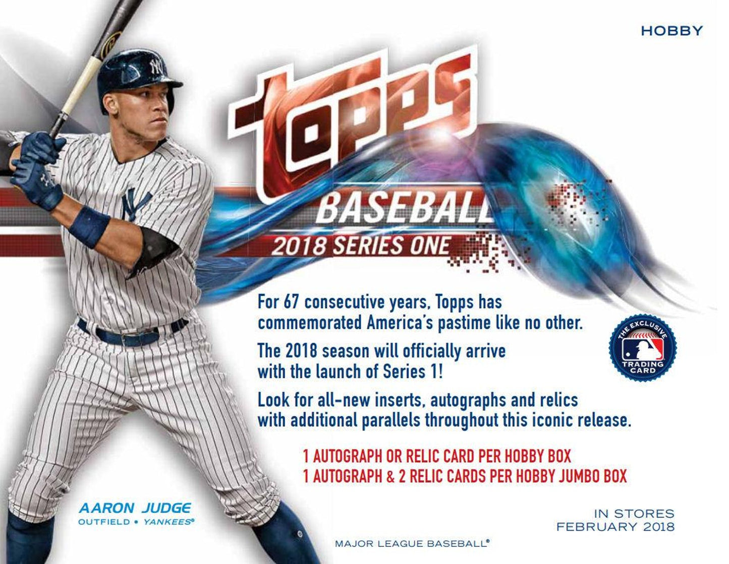 2018 Topps Series 1 Baseball Hobby Box (Plus 1 Silver Pack)