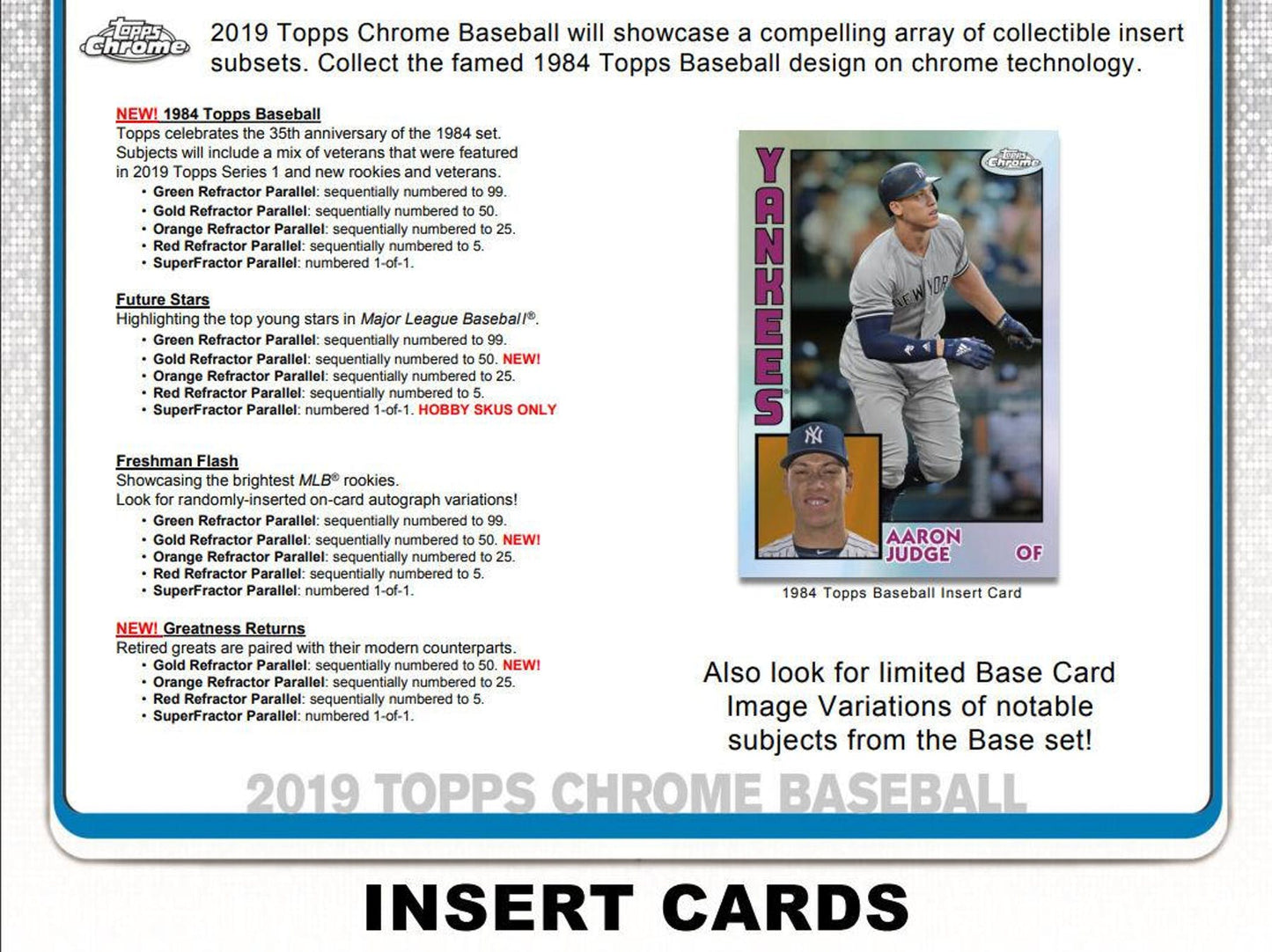 2019 Topps Chrome Baseball Jumbo Hobby Box