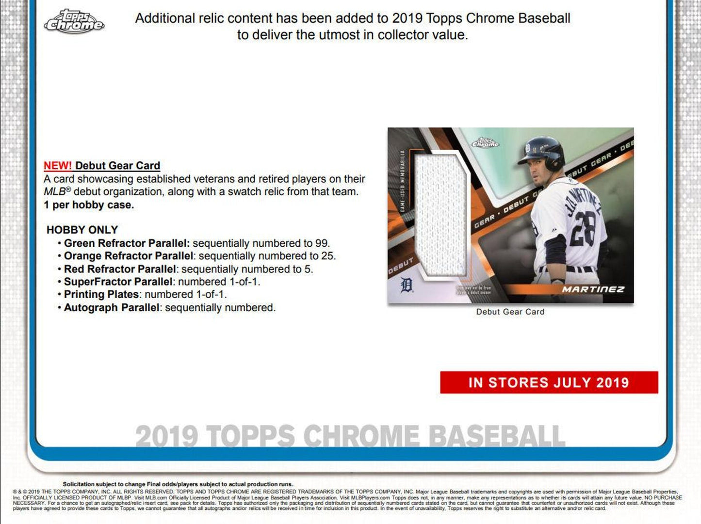 2019 Topps Chrome Baseball Jumbo Hobby Box