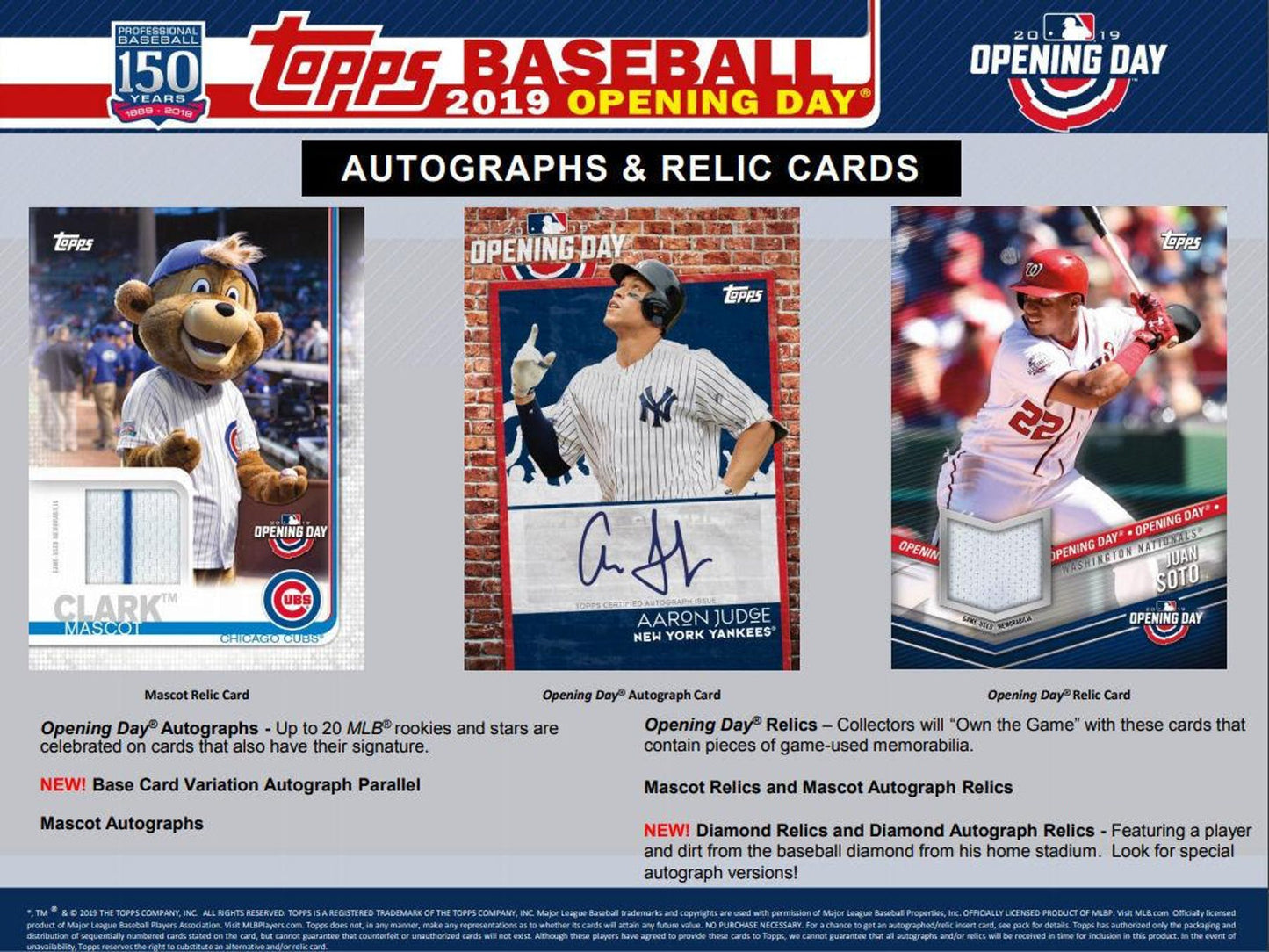 2019 Topps Opening Day Baseball Hobby Box