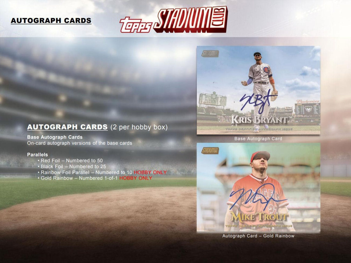 2019 Topps Stadium Club Hobby Box