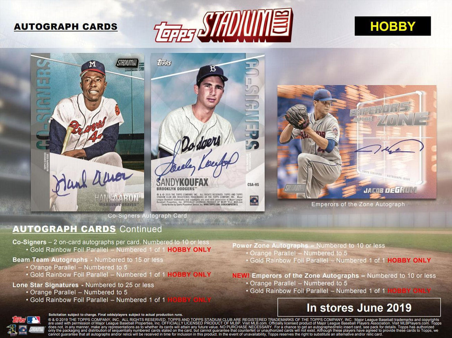 2019 Topps Stadium Club Hobby Box