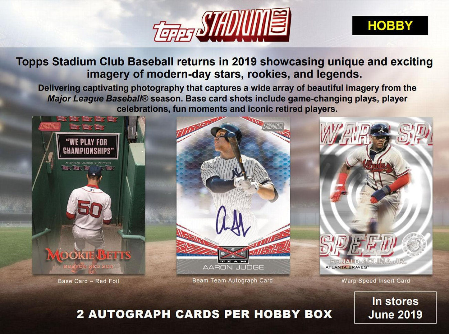 2019 Topps Stadium Club Hobby Box