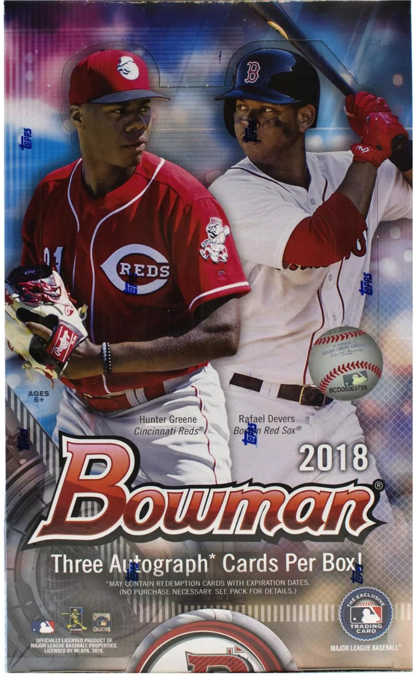 2018 Bowman Baseball HTA Jumbo Hobby Box