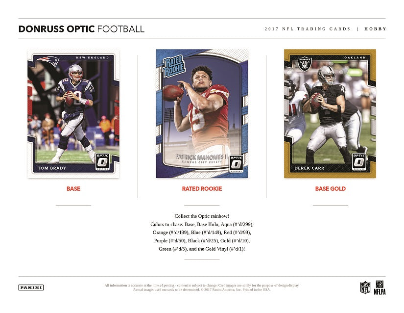 2017 Panini Donruss Optic Football Hobby Box